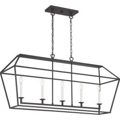 Aviary 5-Light Palladian Bronze Linear Chandelier by Quoizel -Quoizel Sales palladian bronze quoizel chandeliers avy542pn 1f 1000