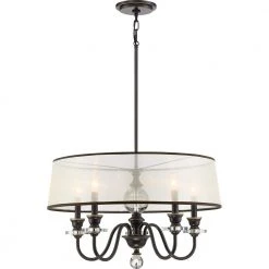 Ceremony 5-Light Palladian Bronze Chandelier by Quoizel