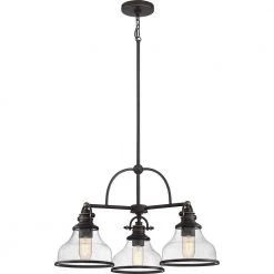 Grant 3-Light Palladian Bronze Chandelier by Quoizel