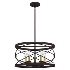 Potts 5-Light Palladian Bronze Shaded Pendant Light by Quoizel 13 Potts 5-Light Palladian Bronze Shaded Pendant Light by Quoizel -Quoizel Sales palladian bronze quoizel chandeliers ptt2819pn c3 1000