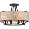Aristocrat 4-Light Palladian Bronze Semi-Flush Mount by Quoizel