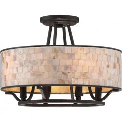 Aristocrat 4-Light Palladian Bronze Semi-Flush Mount by Quoizel