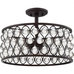 Alexandria 3-Light Palladian Bronze Semi-Flush Mount by Quoizel -Quoizel Sales palladian bronze quoizel flush mount lights ax1716pn c3 1000
