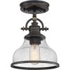 Grant 8 in. 1-Light Palladian Bronze Semi-Flush Mount by Quoizel 1 Grant 8 in. 1-Light Palladian Bronze Semi-Flush Mount by Quoizel -Quoizel Sales palladian bronze quoizel flush mount lights grts1708pn 64 1000