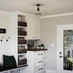 Grant 8 in. 1-Light Palladian Bronze Semi-Flush Mount by Quoizel 8 Grant 8 in. 1-Light Palladian Bronze Semi-Flush Mount by Quoizel -Quoizel Sales palladian bronze quoizel flush mount lights grts1708pn c3 1000