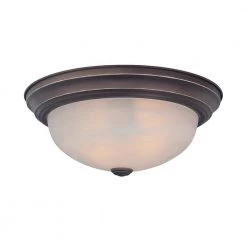 Manor 13 in. 2-Light Palladian Bronze Flush Mount by Quoizel