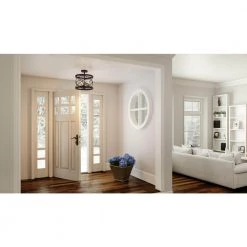 Potts 3-Light Palladian Bronze Semi-Flush Mount by Quoizel -Quoizel Sales palladian bronze quoizel flush mount lights ptt1714pn 31 1000