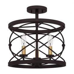 Potts 3-Light Palladian Bronze Semi-Flush Mount by Quoizel -Quoizel Sales palladian bronze quoizel flush mount lights ptt1714pn c3 1000