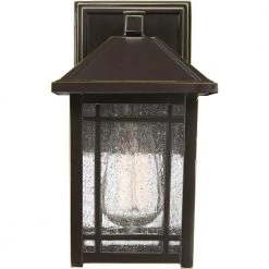 Cedar Point 1-Light Bronze Outdoor Wall Lantern Sconce by Quoizel -Quoizel Sales palladian bronze quoizel outdoor sconces cpt8406pn 4f 1000