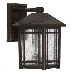 Cedar Point 1-Light Bronze Outdoor Wall Lantern Sconce by Quoizel -Quoizel Sales palladian bronze quoizel outdoor sconces cpt8406pn c3 1000