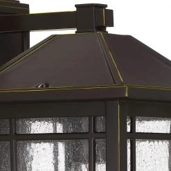 Cedar Point 1-Light Bronze Outdoor Wall Lantern Sconce by Quoizel -Quoizel Sales palladian bronze quoizel outdoor sconces cpt8408pn e1 1000