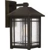 Cedar Point 1-Light Bronze Outdoor Wall Lantern Sconce by Quoizel -Quoizel Sales palladian bronze quoizel outdoor sconces cpt8410pn 64 1000