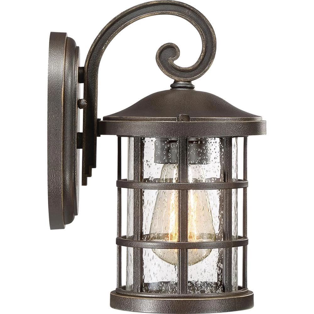 Crusade 1-Light Bronze Outdoor Wall Lantern Sconce by Quoizel 8 Crusade 1-Light Bronze Outdoor Wall Lantern Sconce by Quoizel - Image 6