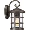 Crusade 1-Light Bronze Outdoor Wall Lantern Sconce by Quoizel -Quoizel Sales palladian bronze quoizel outdoor sconces cse8408pn 64 1000