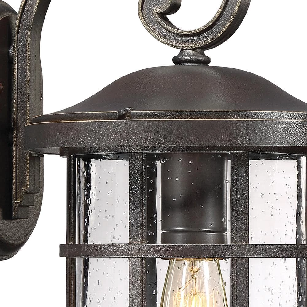 Crusade 1-Light Bronze Outdoor Wall Lantern Sconce by Quoizel 4 Crusade 1-Light Bronze Outdoor Wall Lantern Sconce by Quoizel - Image 2