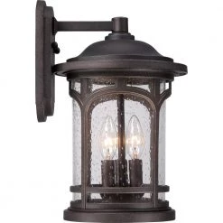 Marblehead 1-Light Palladian Bronze Outdoor Wall Lantern Sconce by Quoizel -Quoizel Sales palladian bronze quoizel outdoor sconces mbh8409pn 1f 1000
