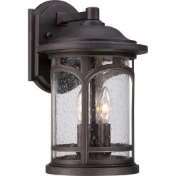 Marblehead 1-Light Palladian Bronze Outdoor Wall Lantern Sconce by Quoizel