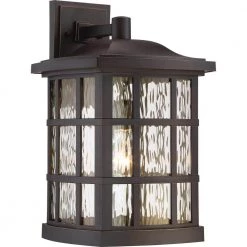 Stonington 1-Light Bronze Outdoor Wall Lantern Sconce by Quoizel