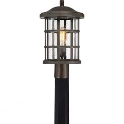Crusade 1-Light Palladian Bronze Outdoor Post Lantern by Quoizel 14 Crusade 1-Light Palladian Bronze Outdoor Post Lantern by Quoizel -Quoizel Sales palladian bronze quoizel post light sets cse9010pn 1f 1000