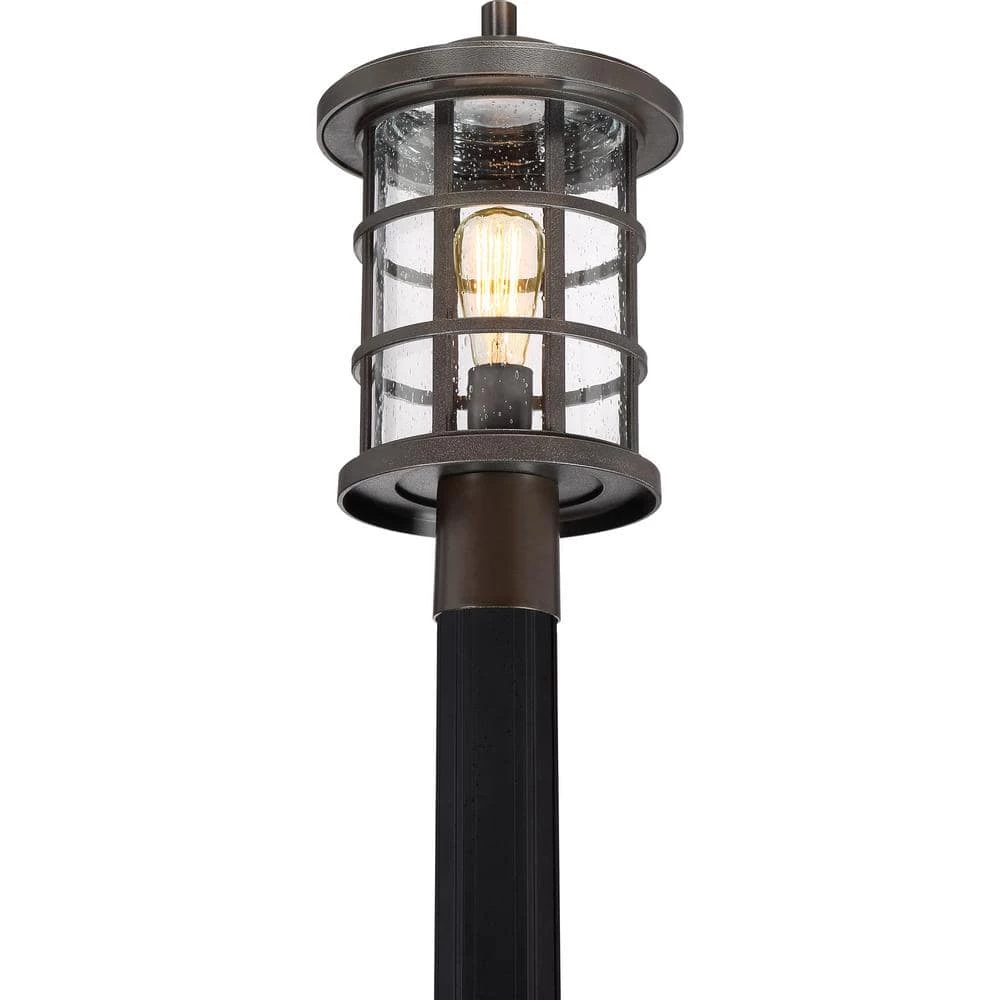 Crusade 1-Light Palladian Bronze Outdoor Post Lantern by Quoizel 7 Crusade 1-Light Palladian Bronze Outdoor Post Lantern by Quoizel - Image 5