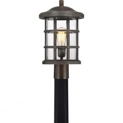Crusade 1-Light Palladian Bronze Outdoor Post Lantern by Quoizel