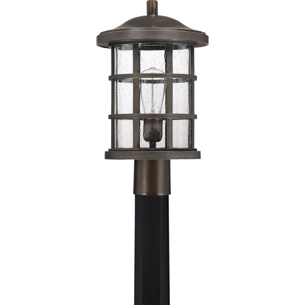 Crusade 1-Light Palladian Bronze Outdoor Post Lantern by Quoizel 6 Crusade 1-Light Palladian Bronze Outdoor Post Lantern by Quoizel - Image 4