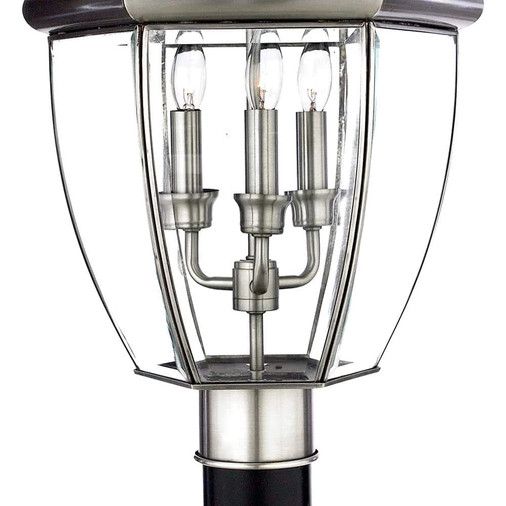 Newbury 1-Light Pewter Outdoor Post Lantern by Quoizel 4 Newbury 1-Light Pewter Outdoor Post Lantern by Quoizel - Image 2