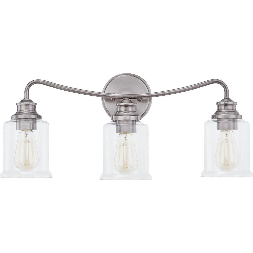 Rover 3-Light Polished Antique Nickel Vanity Light by Quoizel 7 Rover 3-Light Polished Antique Nickel Vanity Light by Quoizel - Image 5