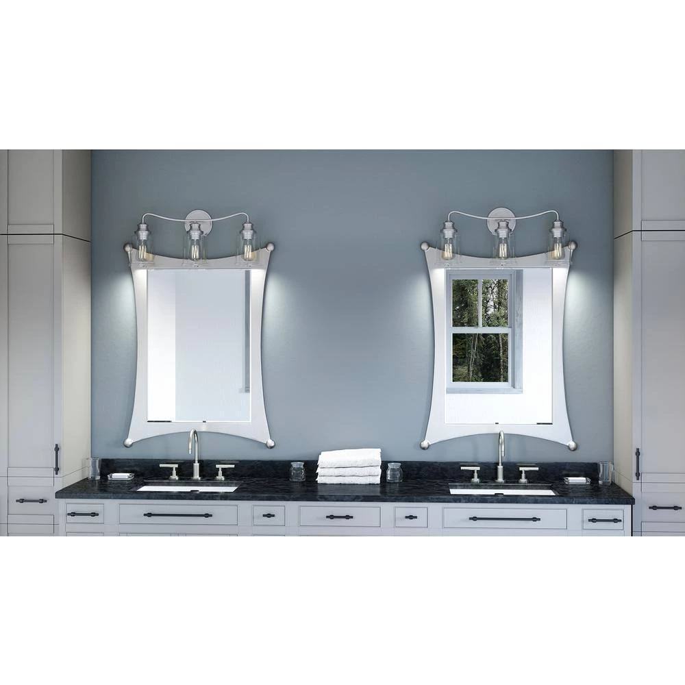 Rover 3-Light Polished Antique Nickel Vanity Light by Quoizel 9 Rover 3-Light Polished Antique Nickel Vanity Light by Quoizel - Image 7