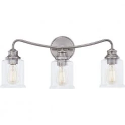 Rover 3-Light Polished Antique Nickel Vanity Light by Quoizel