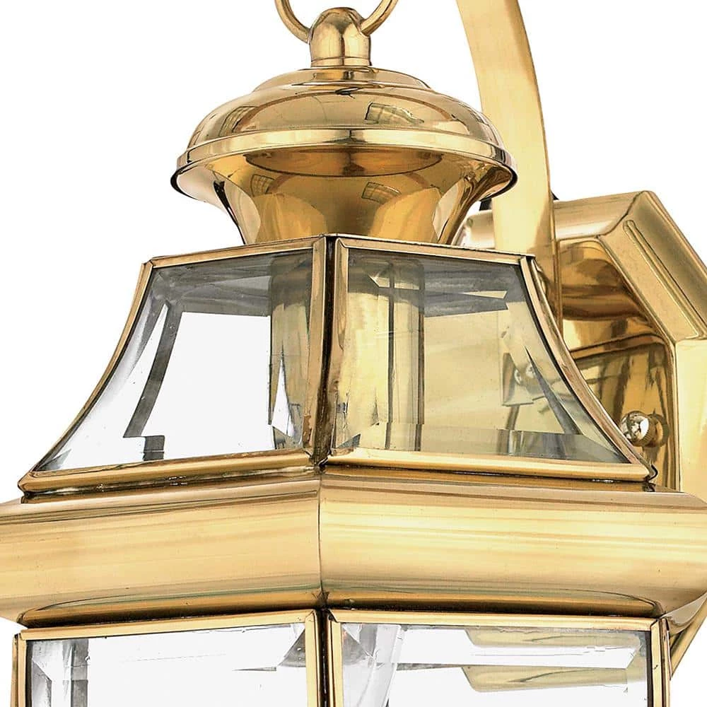 Newbury 1-Light Brass Outdoor Wall Lantern Sconce by Quoizel 4 Newbury 1-Light Brass Outdoor Wall Lantern Sconce by Quoizel - Image 2