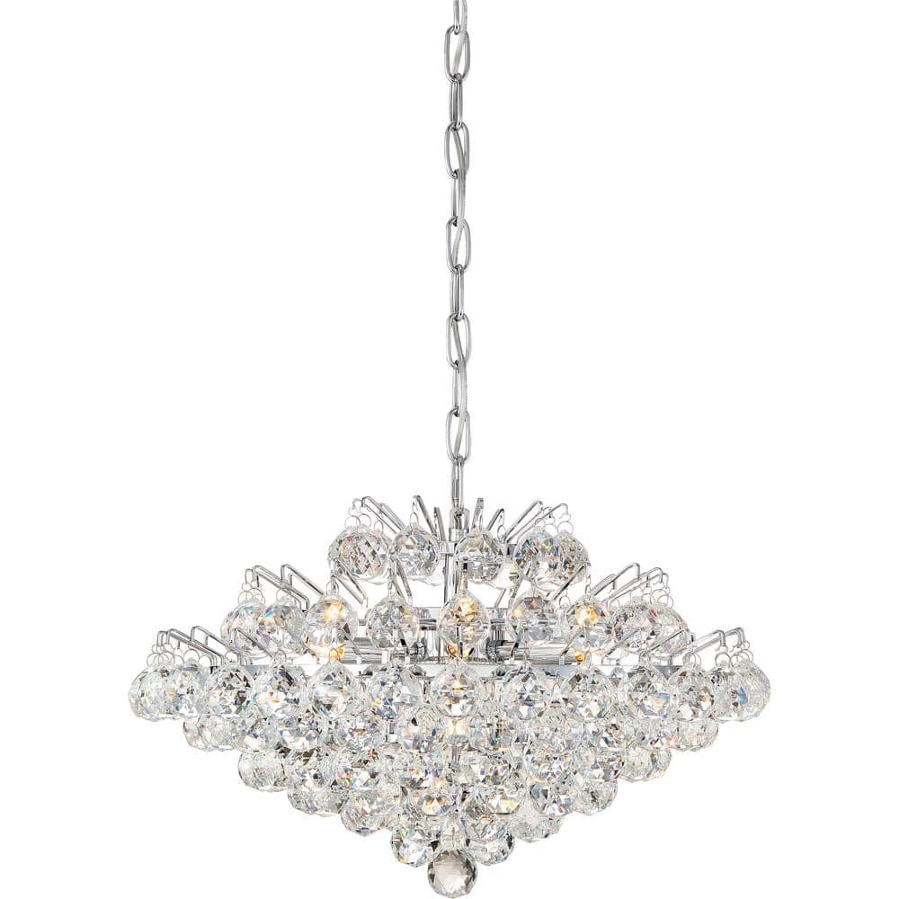 Bordeaux 7-Light Polished Chrome Pendant by Quoizel 3 Bordeaux 7-Light Polished Chrome Pendant by Quoizel