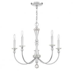 Mila 5-Light Polished Chrome Candle-Style Chandelier by Quoizel -Quoizel Sales polished chrome quoizel chandeliers mil5027c c3 1000
