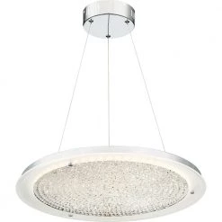 Blaze Integrated LED Polished Chrome Pendant by Quoizel -Quoizel Sales polished chrome quoizel chandeliers pcbz2820c 4f 1000