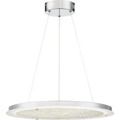 Blaze Integrated LED Polished Chrome Pendant by Quoizel
