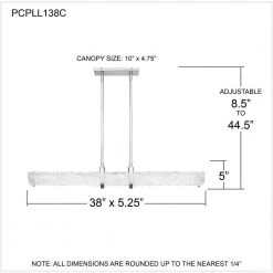 Pell 38 in. Polished Chrome LED Chandelier by Quoizel -Quoizel Sales polished chrome quoizel chandeliers pcpll138c 76 1000