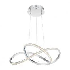 Rumi 18.75 in. Integrated LED Polished Chrome Pendant by Quoizel -Quoizel Sales polished chrome quoizel chandeliers pcrum2818c 1f 1000