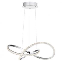 Rumi 18.75 in. Integrated LED Polished Chrome Pendant by Quoizel