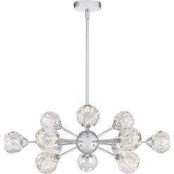 Spellbound 12-Light Polished Chrome Chandelier by Quoizel