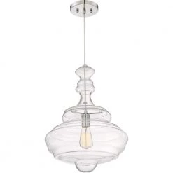 Morocco 15.75 in. 1-Light Polished Chrome Pendant by Quoizel -Quoizel Sales polished chrome quoizel chandeliers qf2046c 1f 1000
