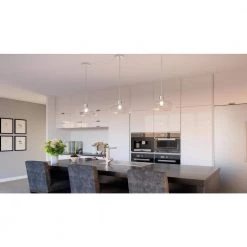 Iona 1-Light Polished Chrome Pendant with Clear Seeded Glass by Quoizel -Quoizel Sales polished chrome quoizel chandeliers qp5360c 31 1000