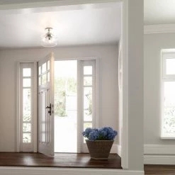 Andrews 3-Light Polished Chrome Semi-Flush Mount by Quoizel -Quoizel Sales polished chrome quoizel flush mount lights anw1714c 44 1000