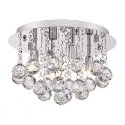 Bordeaux 13.75 in. 4-Light Polished Chrome Flush Mount by Quoizel