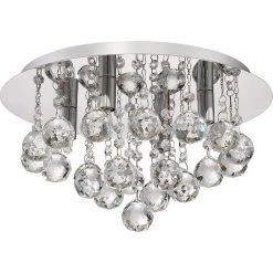 Bordeaux 13.75 in. 4-Light Polished Chrome Flush Mount by Quoizel -Quoizel Sales polished chrome quoizel flush mount lights brx1614c c3 1000