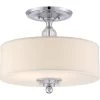 Downtown 3-Light Polished Chrome Semi-Flush Mount by Quoizel -Quoizel Sales polished chrome quoizel flush mount lights dw1717c 64 1000