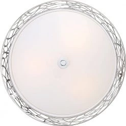 Abode 15 in. 3-Light Polished Chrome Semi-Flush Mount by Quoizel -Quoizel Sales polished chrome quoizel flush mount lights pcae1715c 4f 1000
