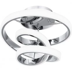 Aviva 13 in. Polished Chrome LED Semi-Flush Mount by Quoizel -Quoizel Sales polished chrome quoizel flush mount lights pcavi1713c 1f 1000