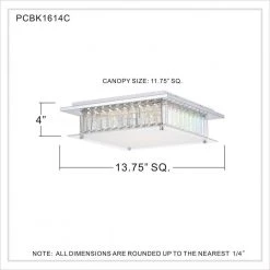 Blakely 13.75 in. Polished Chrome LED Flush Mount by Quoizel -Quoizel Sales polished chrome quoizel flush mount lights pcbk1614c 44 1000