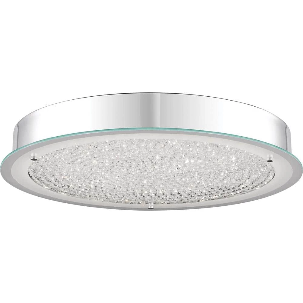 Blaze 20.5 in. Polished Chrome LED Flush Mount by Quoizel 3 Blaze 20.5 in. Polished Chrome LED Flush Mount by Quoizel