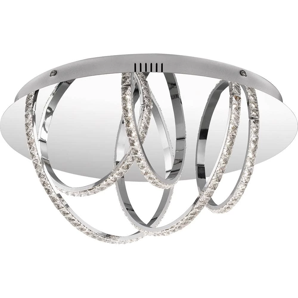Diamond 17.75 in. Polished Chrome LED Flush Mount by Quoizel 4 Diamond 17.75 in. Polished Chrome LED Flush Mount by Quoizel - Image 2